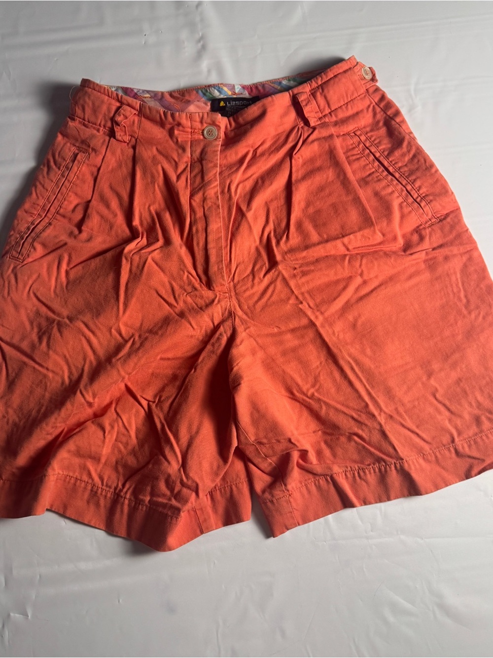 🍊 VINTAGE 90s Lizsport High Waisted Pleated Shorts - 8 🍊
